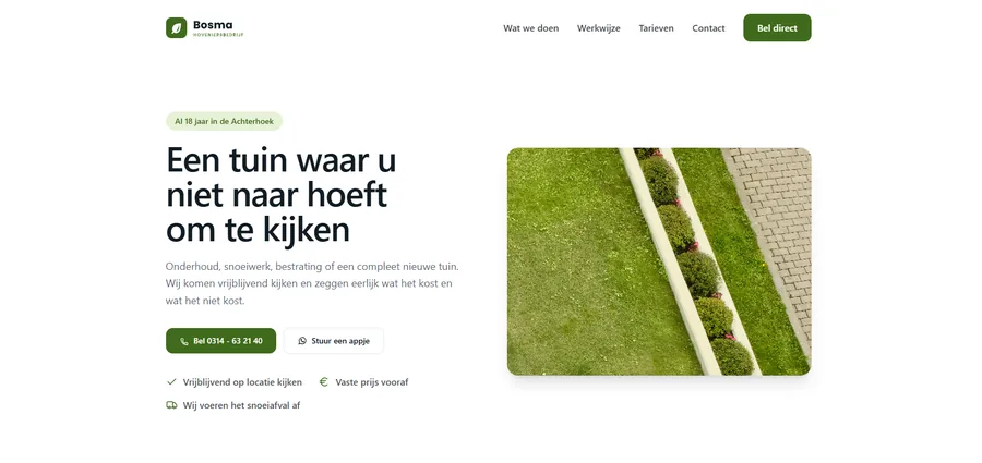 Voorbeeldsite Bosma
